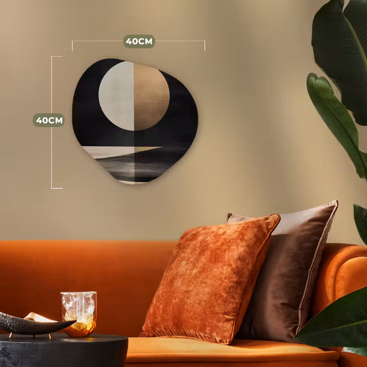 Organisch schilderij - Forex - Maan - Cirkel - Goud — 4