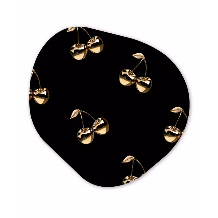 Organisch schilderij - Forex - Patroon - Kersen - Goud - Chrome — 1