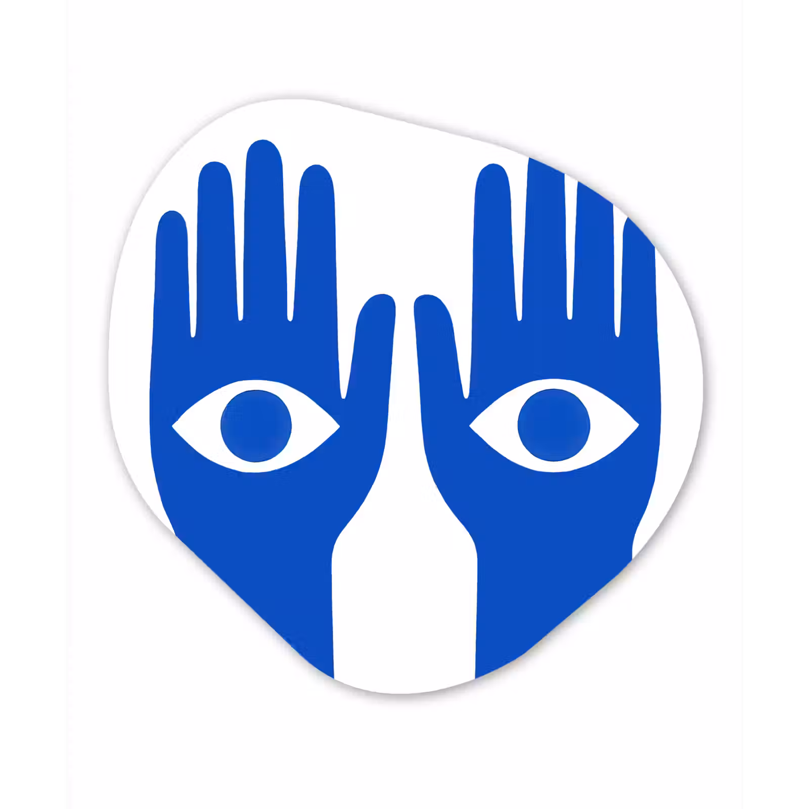 Organisch schilderij - Forex - Handen - Twee - Ogen - Blauw — 1