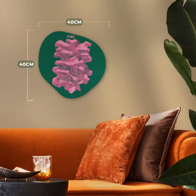 Organisch schilderij - Forex - Abstract - Pink - Lijnen - Groen — 4