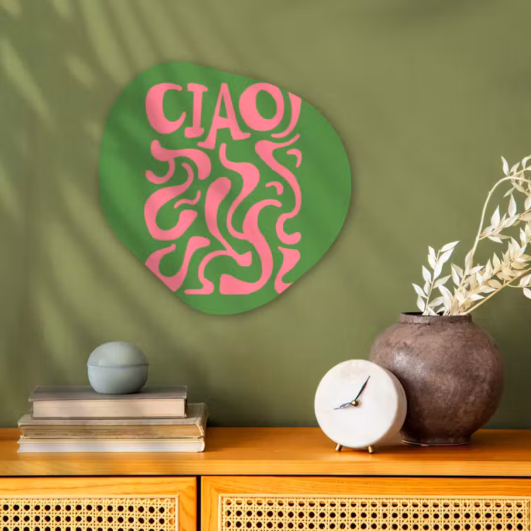 Organisch schilderij - Forex - Abstract - Roze - Ciao - Vormen — 2
