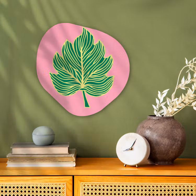 Organisch schilderij - Forex - Blad - Groen - Illustratie - Minimalistisch — 2