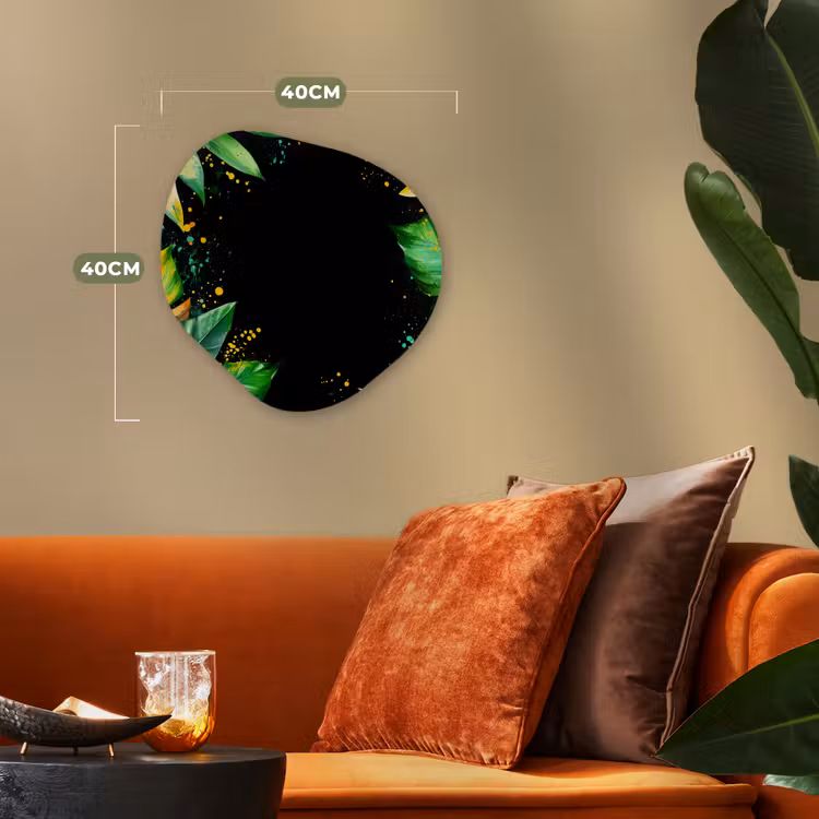 Organisch schilderij - Forex - Bladeren - Groen - Geel - Verf - Jungle — 4