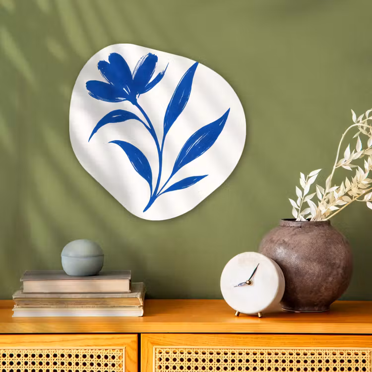 Organisch schilderij - Forex - Bloem - Blaadjes - Minimalistisch - Blauw — 2