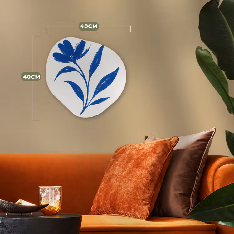 Organisch schilderij - Forex - Bloem - Blaadjes - Minimalistisch - Blauw — 4