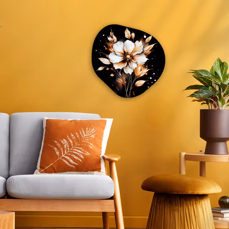 Organisch schilderij - Forex - Bloem - Verf - Goud - Graffiti - Modern — 3