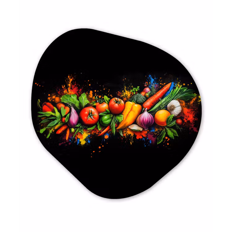 Organisch schilderij - Forex - Groente - Eten - Kruiden - Graffiti - Koken — 1
