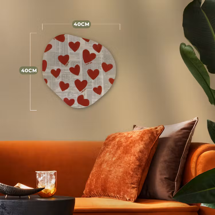 Organisch schilderij - Forex - Hartjes - Krant - Loveyou — 4