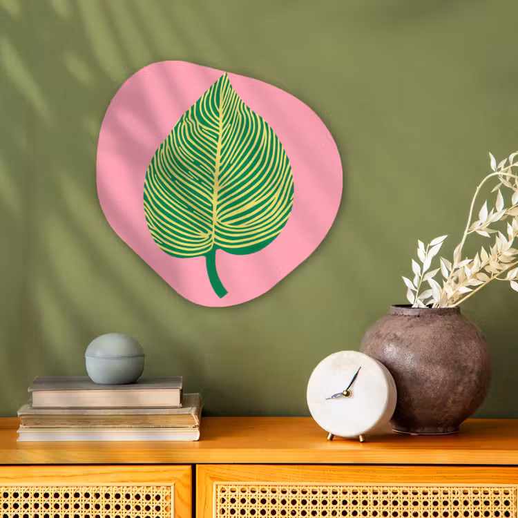 Organisch schilderij - Forex - Illustratie - Blad - Minimalistisch - Groen — 2