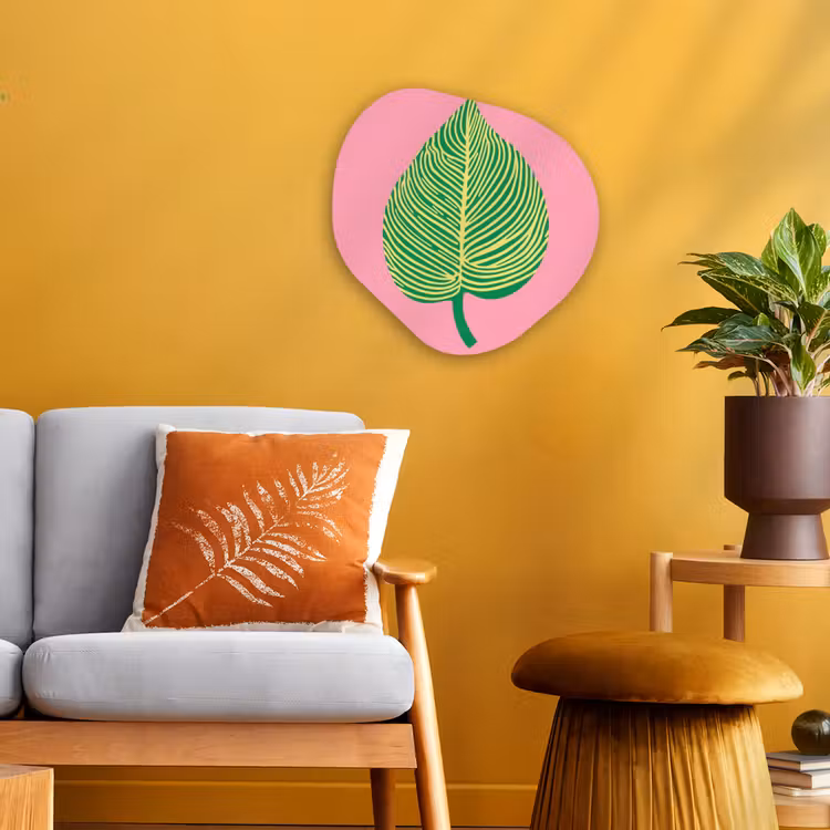 Organisch schilderij - Forex - Illustratie - Blad - Minimalistisch - Groen — 3