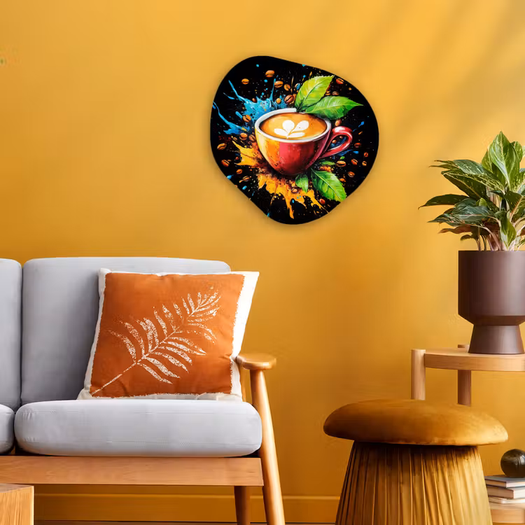 Organisch schilderij - Forex - Koffie - Graffiti - Drinken - Abstract — 3
