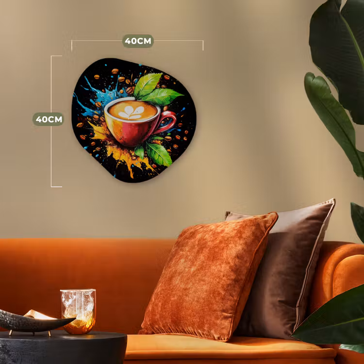 Organisch schilderij - Forex - Koffie - Graffiti - Drinken - Abstract — 4