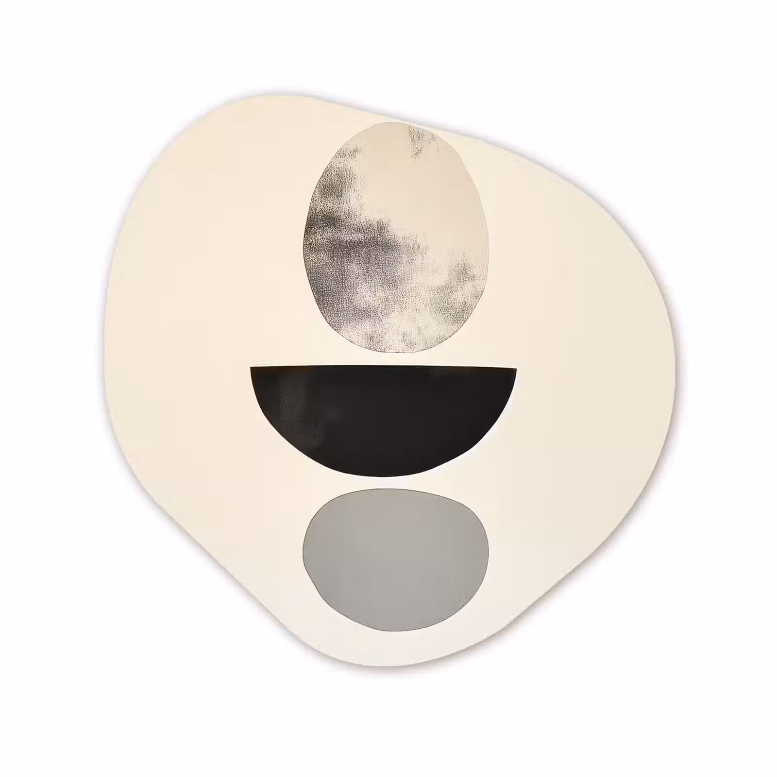 Organisch schilderij - Forex - Beige - Japandi - Wabi sabi — 1