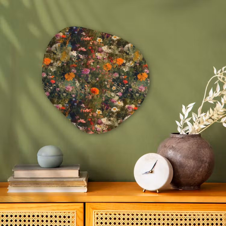 Organisch schilderij - Forex - Bloemenveld - Kleuren - Verf — 2
