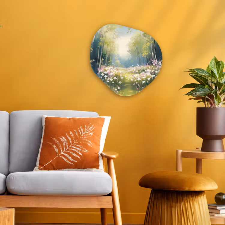 Organisch schilderij - Forex - Bos - Schilderstijl - Kleurrijk — 3