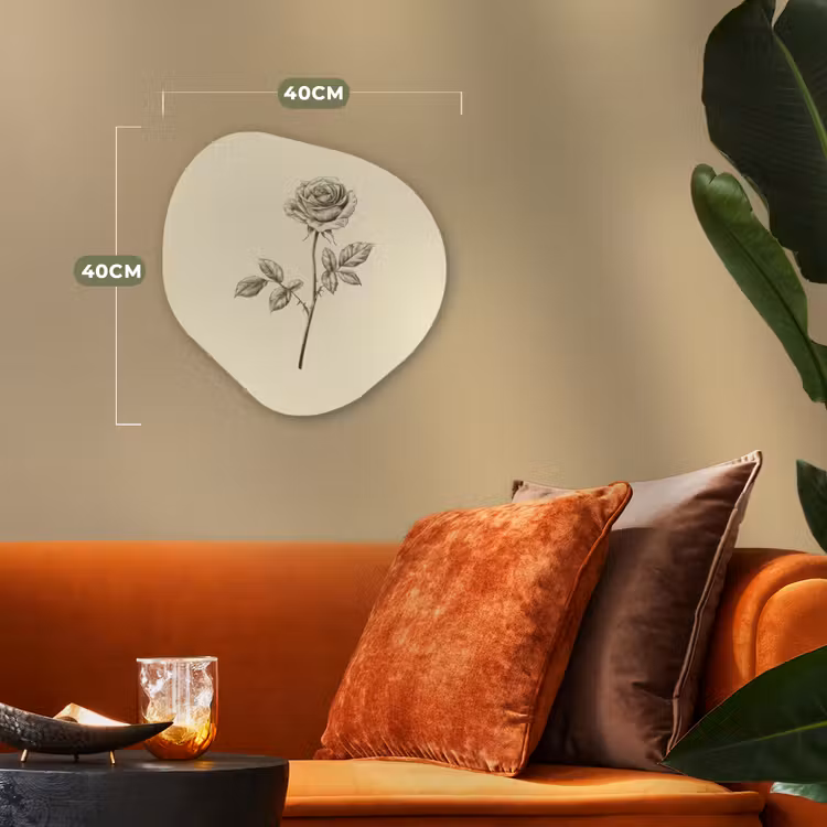 Organisch schilderij - Forex - Illustratie - Zwart - Roos — 4