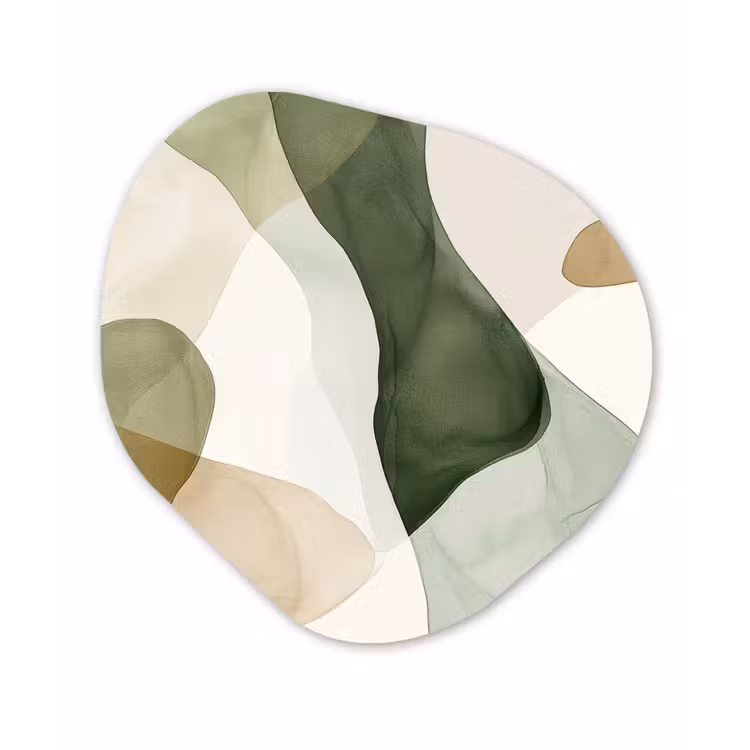 Organisch schilderij - Forex - Japandi - Abstract - Groen — 1