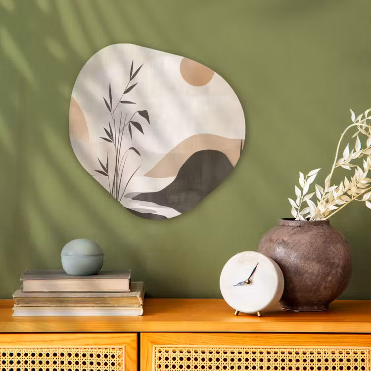 Organisch schilderij - Forex - Japandi - Landschap - Beige — 2