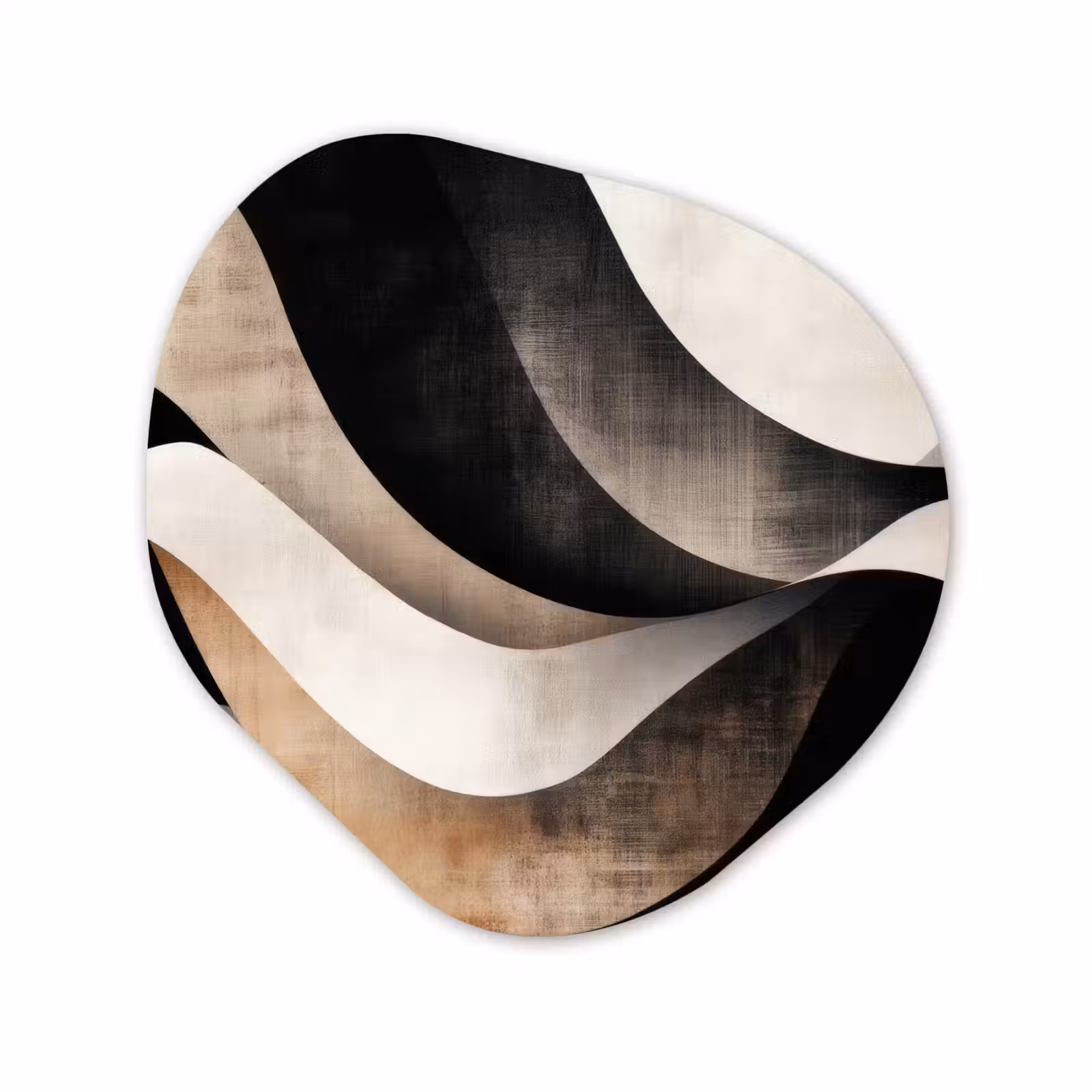 Organisch schilderij - Forex - Abstract - Golven - Zwart - Verweerd — 1