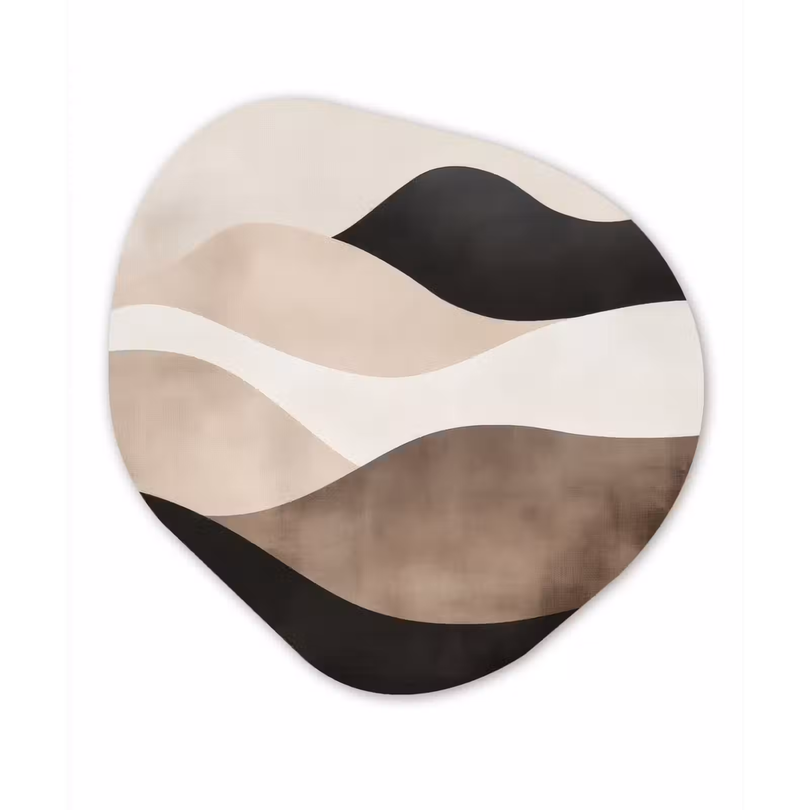 Organisch schilderij - Forex - Abstract - Landschap - Golven - Crèmekleur — 1