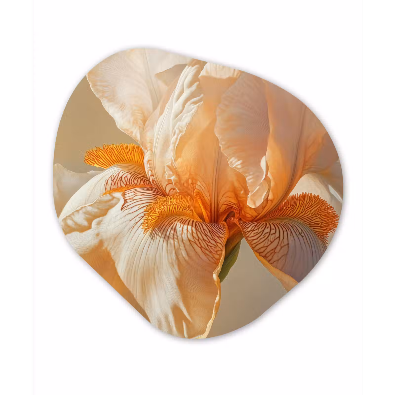 Organisch schilderij - Forex - Close up - Oranje - Iris — 1