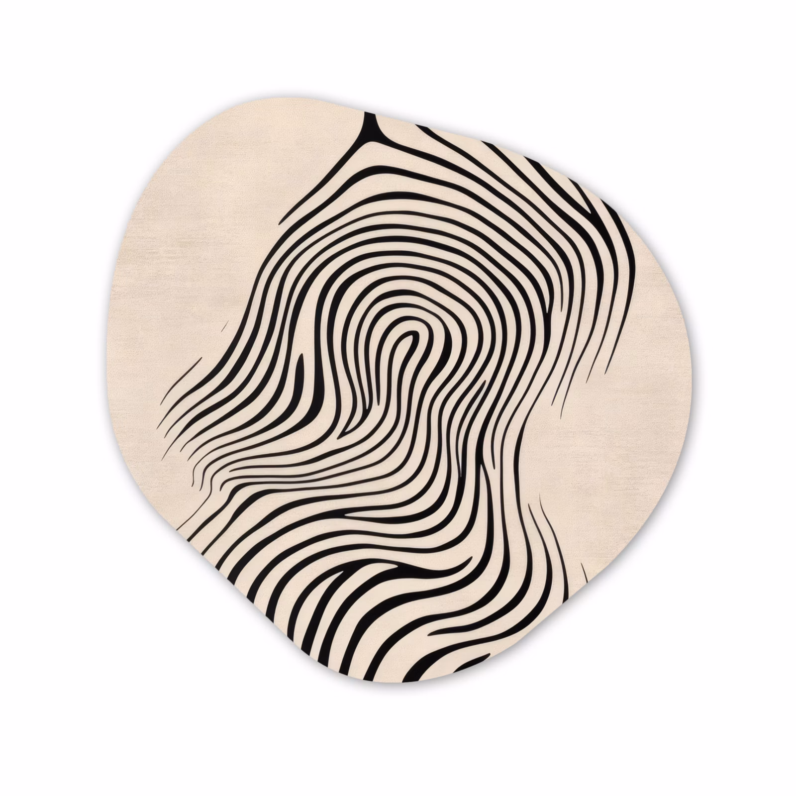 Organisch schilderij - Forex - Lijnen - Abstract - Golvend - Zwart — 1