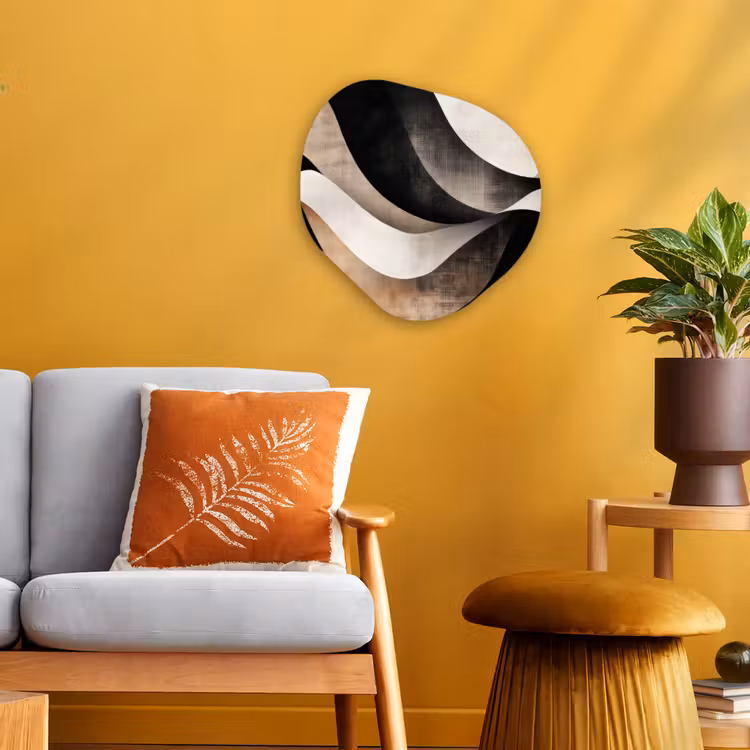 Organisch schilderij - Forex - Abstract - Golven - Zwart - Verweerd — 3