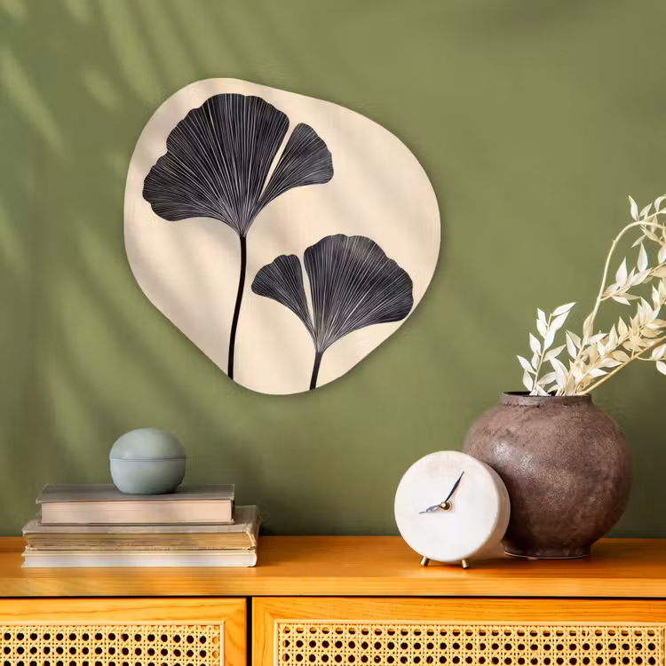 Organisch schilderij - Forex - Bladeren - Minimalistisch - Zwart — 2