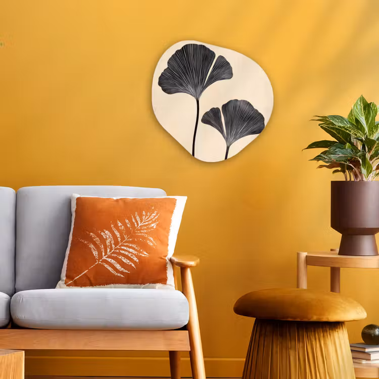 Organisch schilderij - Forex - Bladeren - Minimalistisch - Zwart — 3