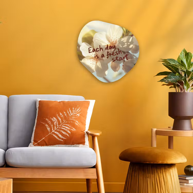 Organisch schilderij - Forex - Bloesems - Zonlicht - Quote - Wit — 3