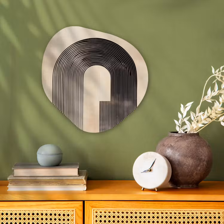 Organisch schilderij - Forex - Boog - Strepen - Minimalistisch - Zwart — 2