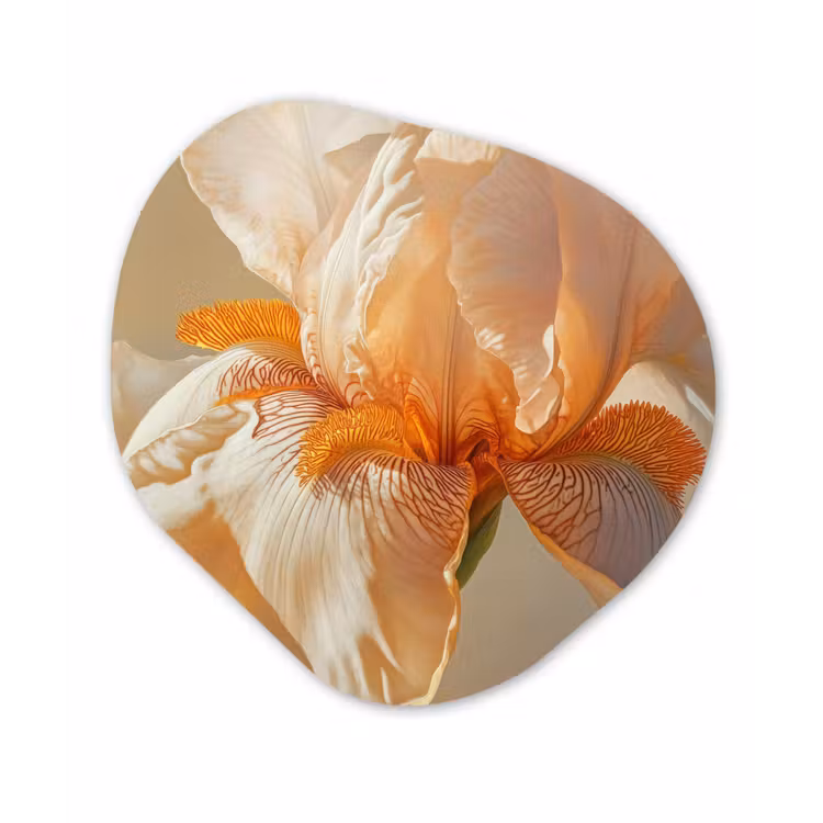 Organisch schilderij - Forex - Close up - Oranje - Iris — 1