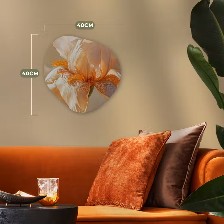 Organisch schilderij - Forex - Close up - Oranje - Iris — 4