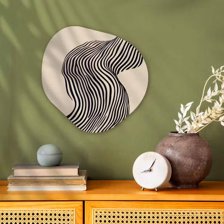 Organisch schilderij - Forex - Golvend - Lijnen - Abstract - Silhouet — 2