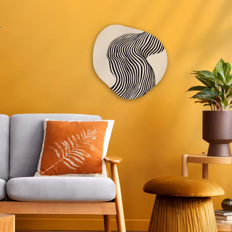 Organisch schilderij - Forex - Golvend - Lijnen - Abstract - Silhouet — 3