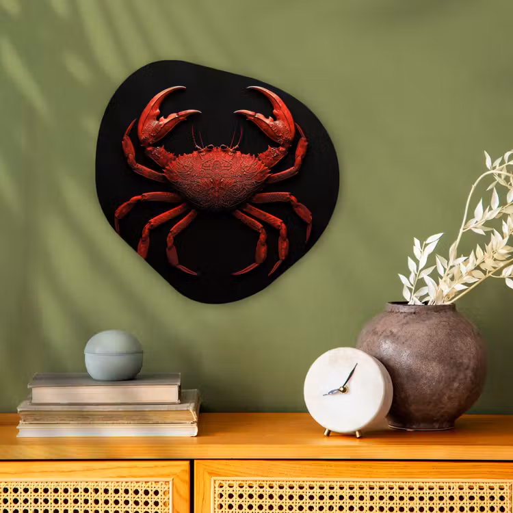 Organisch schilderij - Forex - Krab - Rood - Vissen - Schaaldieren — 2
