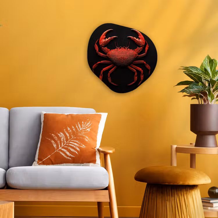 Organisch schilderij - Forex - Krab - Rood - Vissen - Schaaldieren — 3