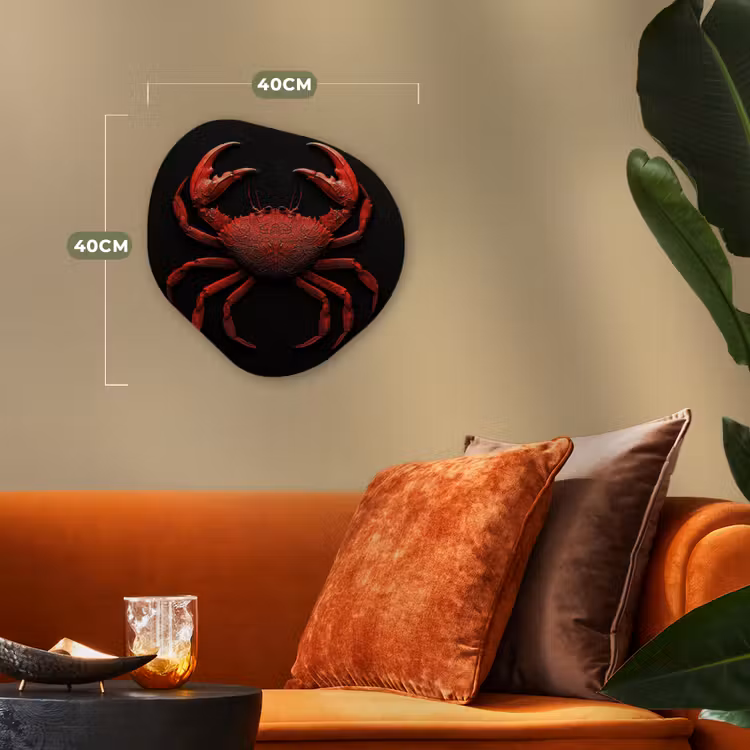 Organisch schilderij - Forex - Krab - Rood - Vissen - Schaaldieren — 4