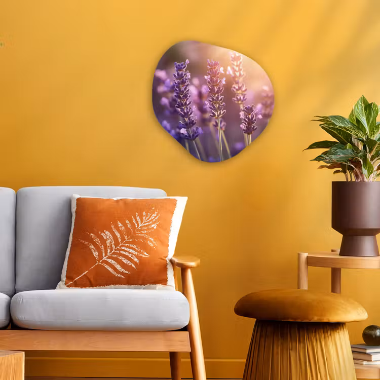 Organisch schilderij - Forex - Lavendelbloemen - Paars - Zonlicht — 3