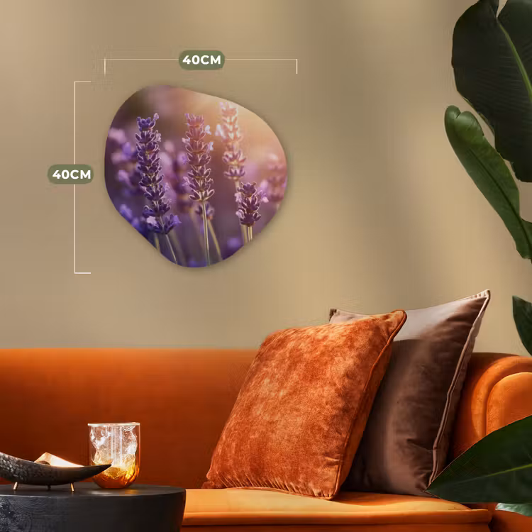 Organisch schilderij - Forex - Lavendelbloemen - Paars - Zonlicht — 4