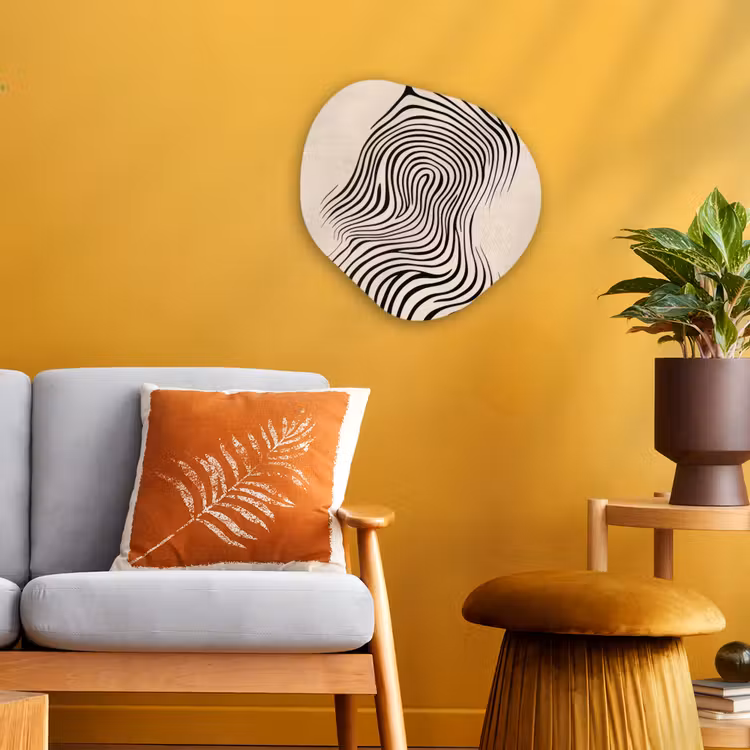 Organisch schilderij - Forex - Lijnen - Abstract - Golvend - Zwart — 3