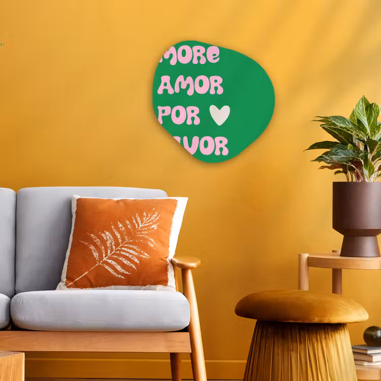 Organisch schilderij - Forex - Amor - Valentijn - Groen - Tekst — 3