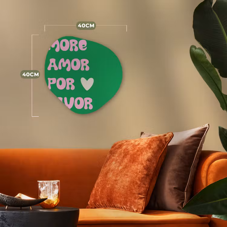 Organisch schilderij - Forex - Amor - Valentijn - Groen - Tekst — 4
