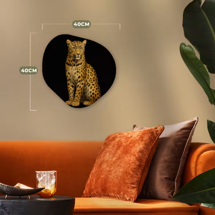 Organisch schilderij - Forex - Panter - Realistisch - Bruin — 4