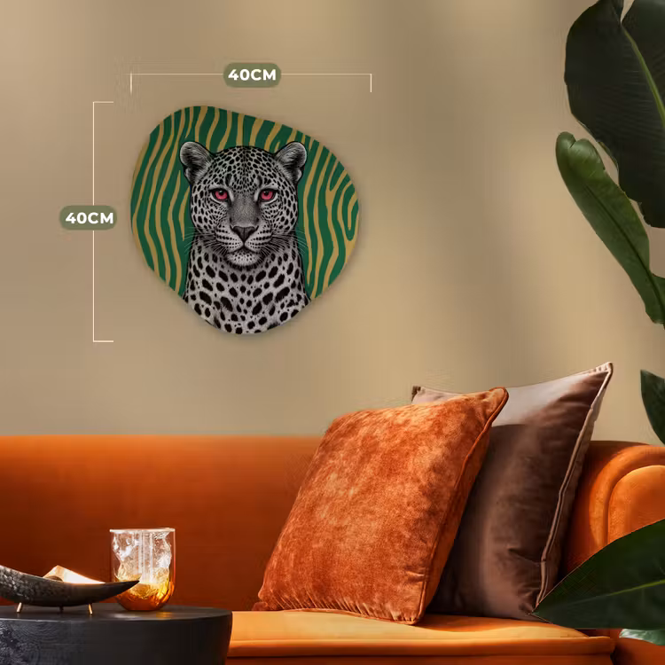 Organisch schilderij - Forex - Panter - Zebrapatroon - Groen — 4