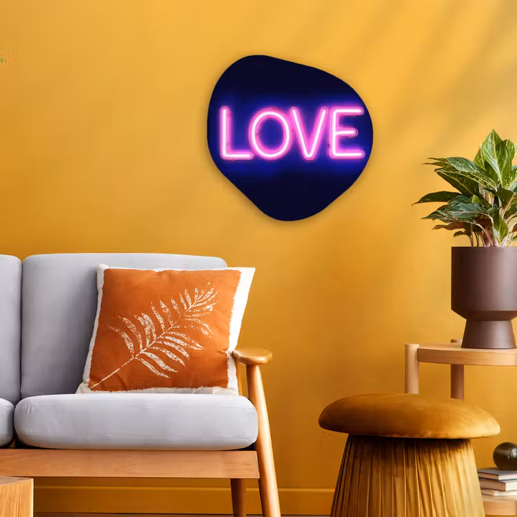 Organisch schilderij - Forex - Neon - Love - Valentijn — 3