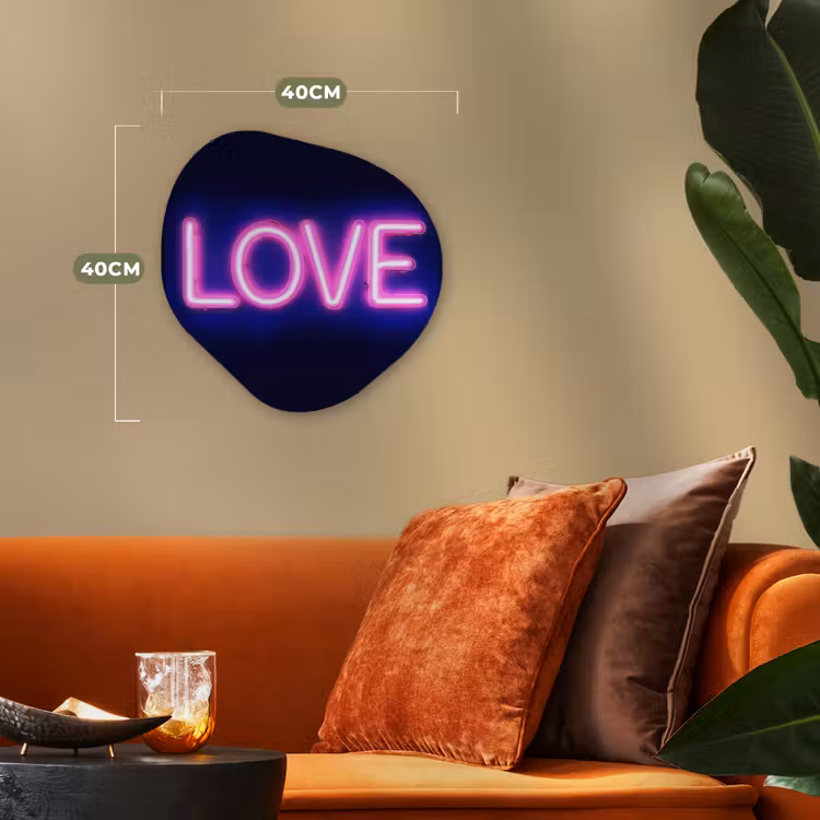 Organisch schilderij - Forex - Neon - Love - Valentijn — 4