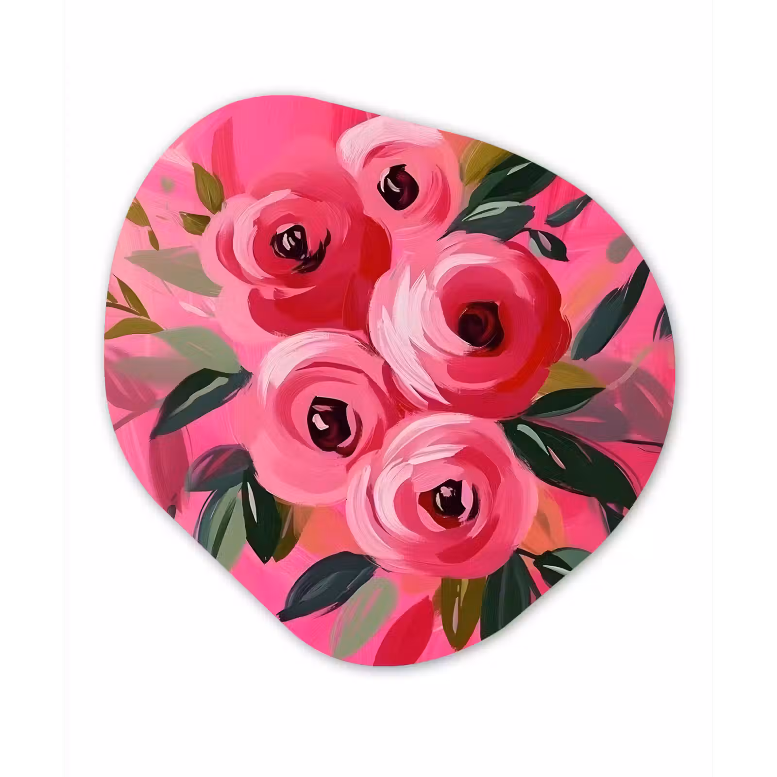 Organisch schilderij - Forex - Bloemen - Verf - Roze — 1