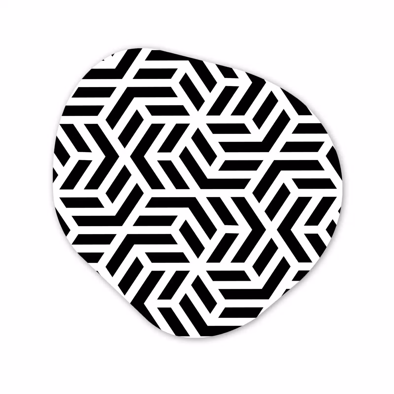 Organisch schilderij - Forex - Design - Geometrie - Patroon - Zwart - Wit — 1