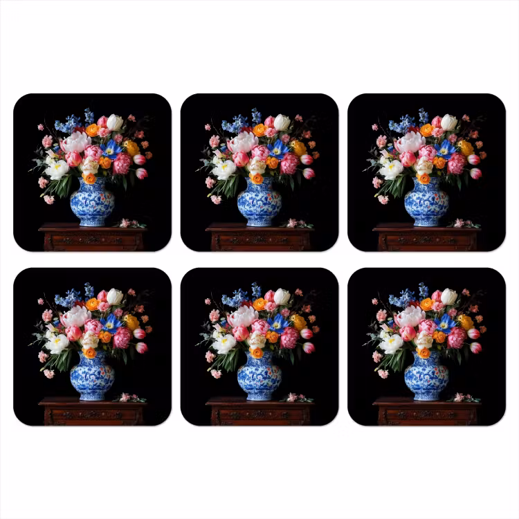 Onderzetter - Rozen - Bloemen - Vaas - Boeket — 1